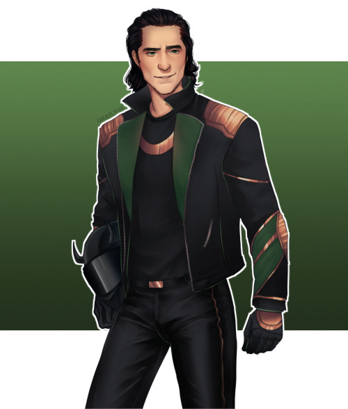 Loki As A Motorcyclist. I Started It In September. I Almost Lost The File. I Fixed Lineart, Finished