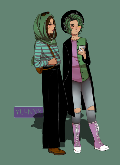 yu-nyx: Loki children I just realized I made Sam’s hijab and Alex’s hair practically the same shade 