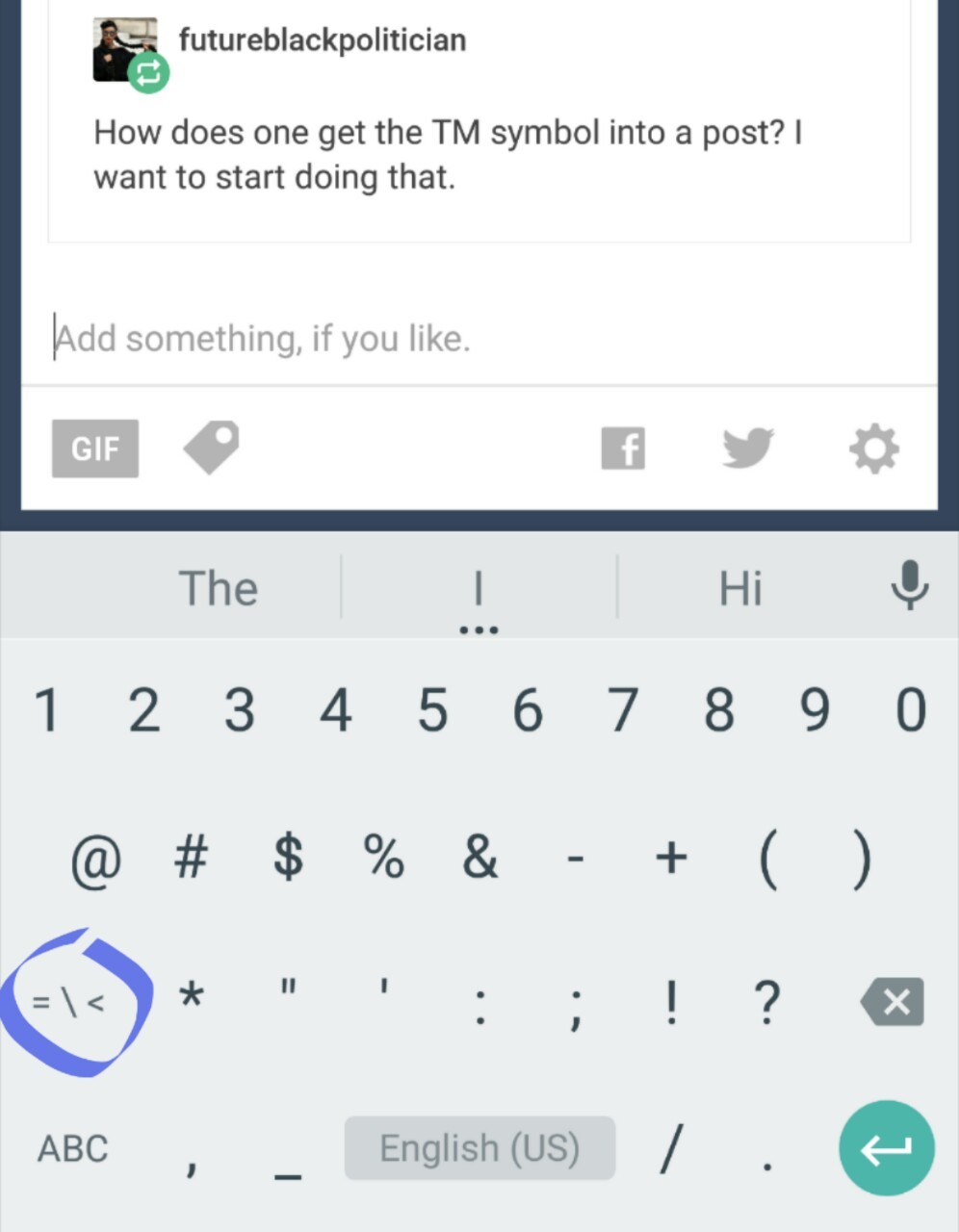 fallingforkonoha:  I’m using Google keyboard @futureblackpolitician