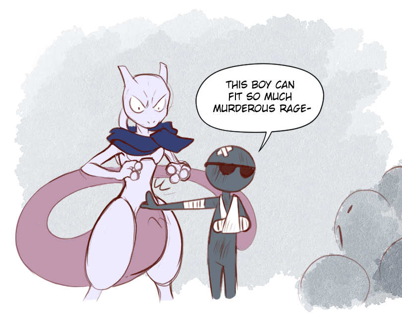 Mew defeats Mewtwo #Pokemon #Mew #Mewtwo #Stinky #Burn #Comic