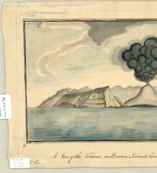 #TopoTuesdayToday’s map is a manuscript map of a volcano on Barren Island in the Andaman Sea, 