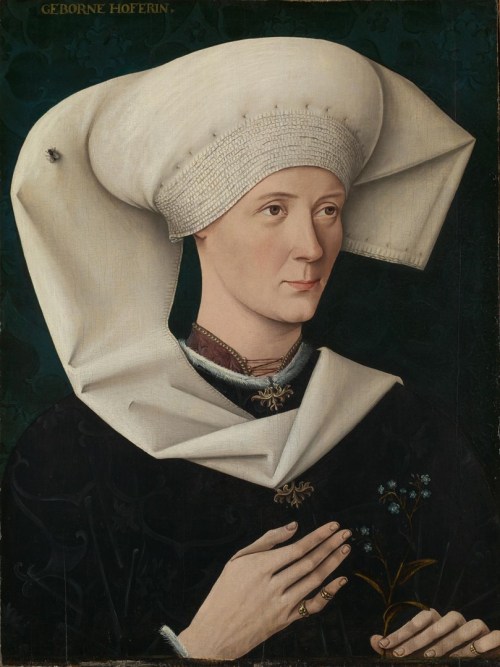 Portrait of a Woman of the Hofer Family. 1470. Oil on silver fir. National Gallery, London.