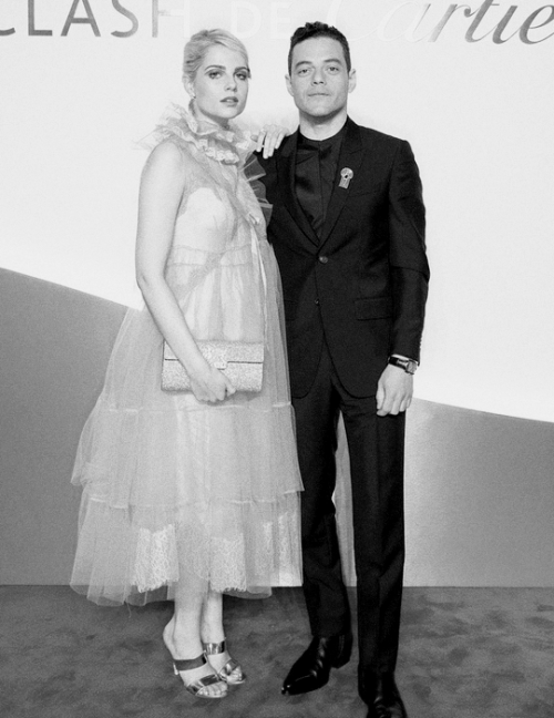 Lucy Boynton And Rami Malek Attend Cartiers Clash De Cartier Party In Paris, April 10.