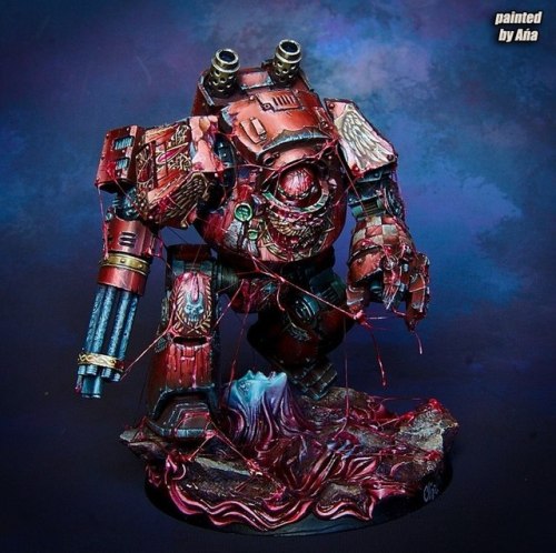 Blood Angels Contemptor Dreadnought in blood rage by Ana