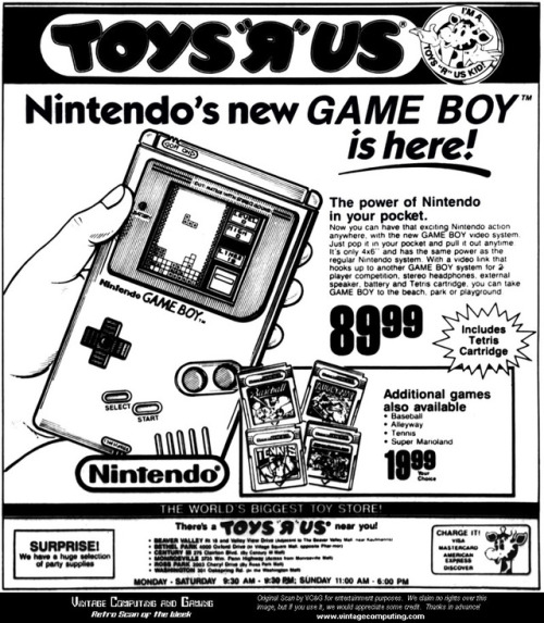 Porn nintendroid: Toys R Us print ad for Game photos