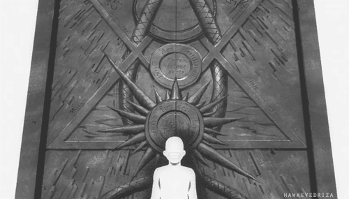 hawkeyedriza:     Based off of this post that points out the similarities between the door in Roy’s portal of truth and the flame alchemy tattoo on Riza’s back. Royai is totally canon: [part 16/∞]     Riza’s back (1)  