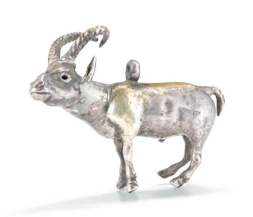 Western Asiatic silver and electrum pendant in the shape of an antelope c. 8th to 6th centuries BCE.