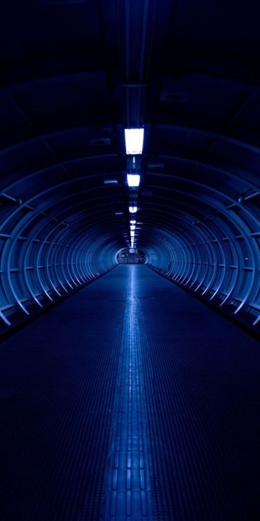 Blue road, tunnel, architecture, 1080x2160 wallpaper @wallpapersmug : https://ift.tt/2FI4itB - https
