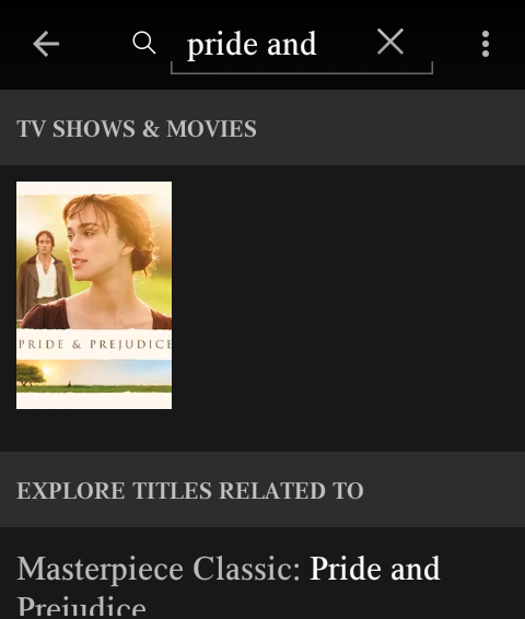 For anyone wanting to watch P&amp;P &lsquo;05 it is on Netflix finally!