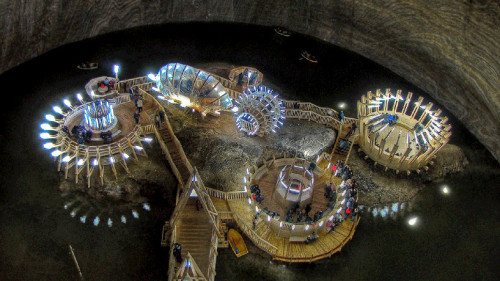 let-s-build-a-home:  Subterranean Museum | Via What was once an enormous salt mine in turda, romania, has now been carefully renovated by the regional cluj county council into the world’s first salt mining history museum. the salina turda salt mines were