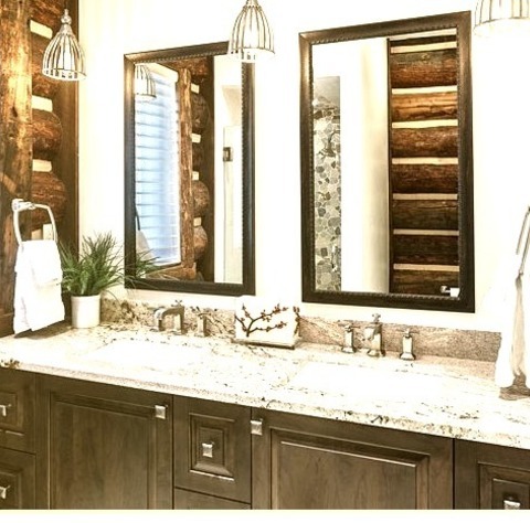 Albuquerque Bathroomsmall Mountain Style A Corner Shower With A 3/4 White Tile And Pebble Tile Medium