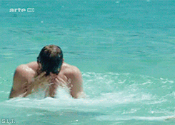 alekzmx:  actors Niels Schneider  &amp; Alessio Boni playing naked on the beach