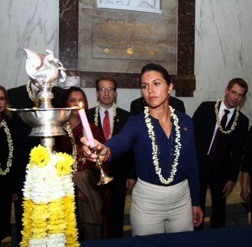 Diwali is Sunday, but the celebrations are already underway: yesterday members of Congress participa