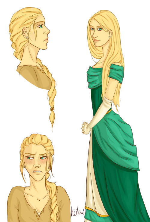 Some designs and expressions of Celaena and Nehima from Throne of Glass by Sarah J. Mass. These char