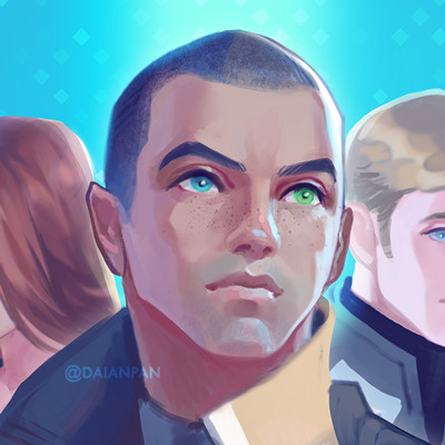 I did the cover art for @ra9zine ‘s DBH charity zine! I’ve included my process gif below.You can pre