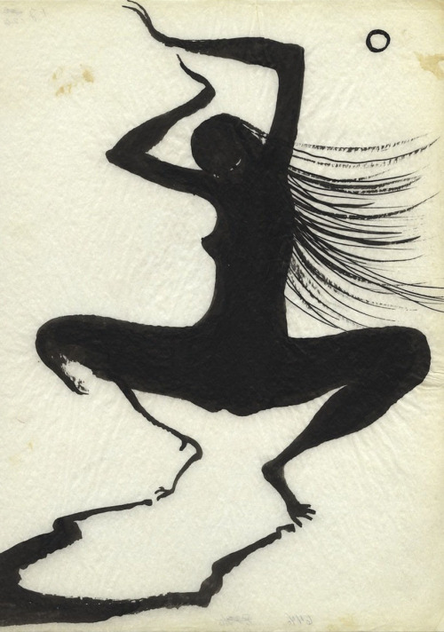 the-cinder-fields:Marjorie Cameron (1922-1995), illustration from Songs for the Witch Woman