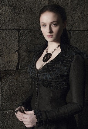 tumblrofthrones:  wicnet: Details of Sansa’s new dress from The Mountain and the Viper  It’s interesting that Sansa Stark’s rebirth is visually depicted via the dress she creates. We see her sewing it when Littlefinger visits her in her room. The
