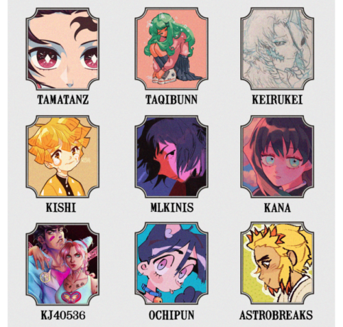 knyzine:OUR CONTRIBUTOR LIST IS HERE!Here’s the full list of all 63 participants of the Kimetsu no Y