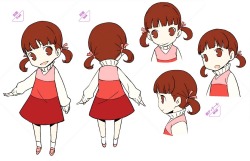 noahes:  Persona Q Shadow of the Labyrinth Official Visual MaterialsConcept artwork of Nanako Dojima 