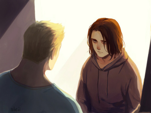 sleiin:sleiin: painting practice that looks suspiciously like a teacher/student AU #hmmm #HMMMM