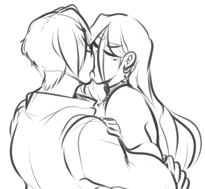 queenchikkibug: i like drawing them kissing oops @kentayuki