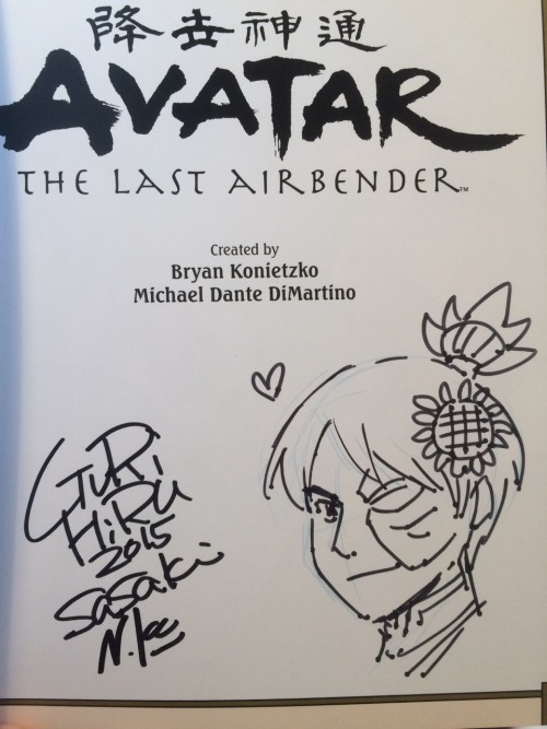 sunflowerzuko:At the gurihiru signing i asked for zuko with a sunflower and they were so happy about