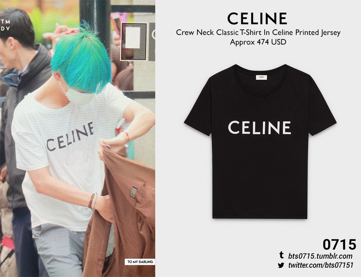 BTS FASHION/STYLE FINDER — 190419  Taehyung : CELINE - Crew neck classic