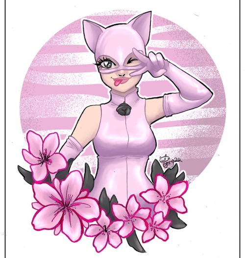 @caryscuttlefish &rsquo;s challenge! Today&rsquo;s theme is: cherry blossom kitten  availibl