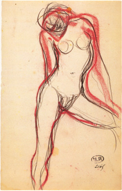 animus-inviolabilis: Nude woman with her left leg turned outward Auguste Rodin c. 1895 