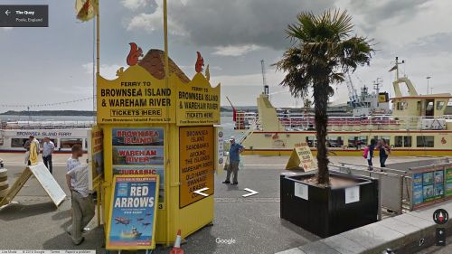 streetview-snapshots: Ferryboats and pleasure boats, The Quay, Poole