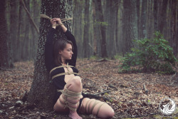 maiitsohyazhi:  In the Woods by Ma’iitsoh Yazhi (Model: SpunkyLittle; Rope: Bound Light) 