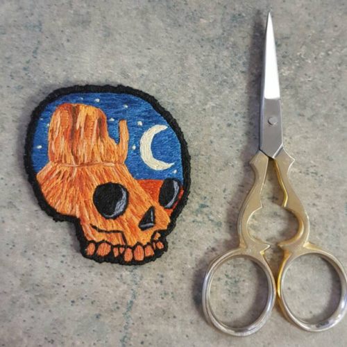 weed-breath: sosuperawesome:   Embroidered Patches by Atomic Bubonic on Etsy More like this    These are rad 