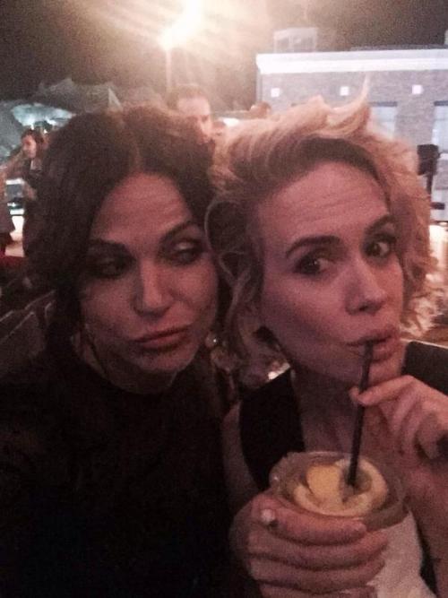 Sarah Paulson and Lana Parrilla || Entertainment Weekly Party