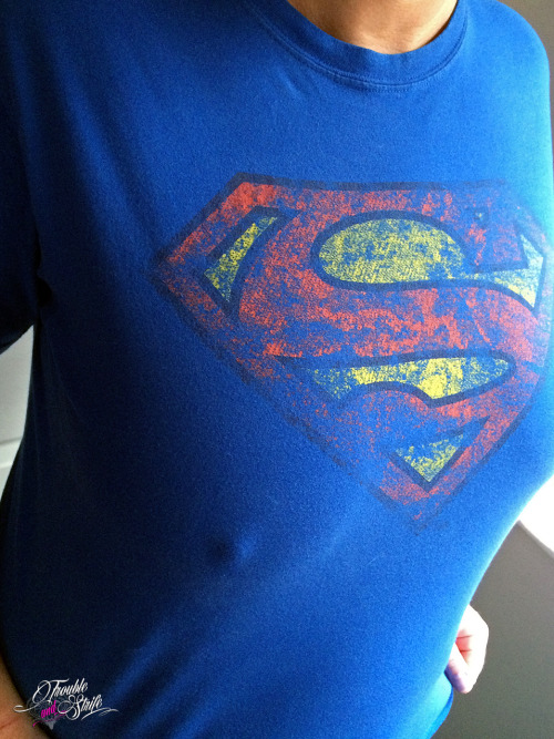 Teaser!As per a follower request, here is Mrs S in a Superman T-shirt. But this is just the beginning… ‘S’ for Splani!