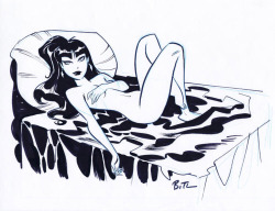 wasabassco:  Nude Vampirella line drawings