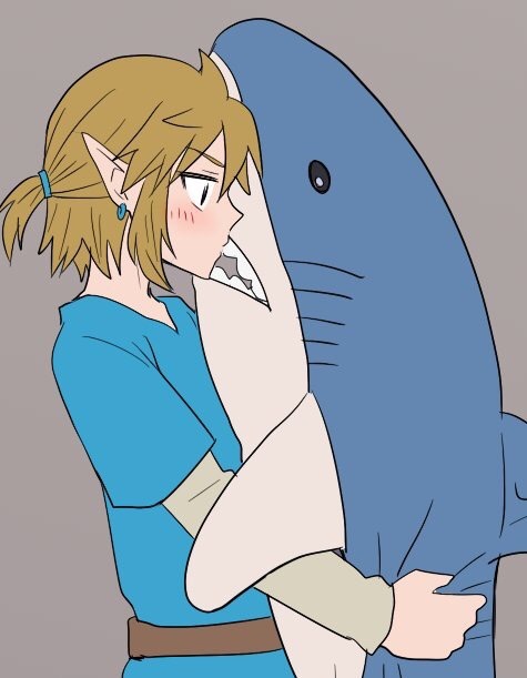 shiriimo:  1  Link and I.KE.A shark2 *Sidon gets hurt*Link:(It looks like Sidon)3: