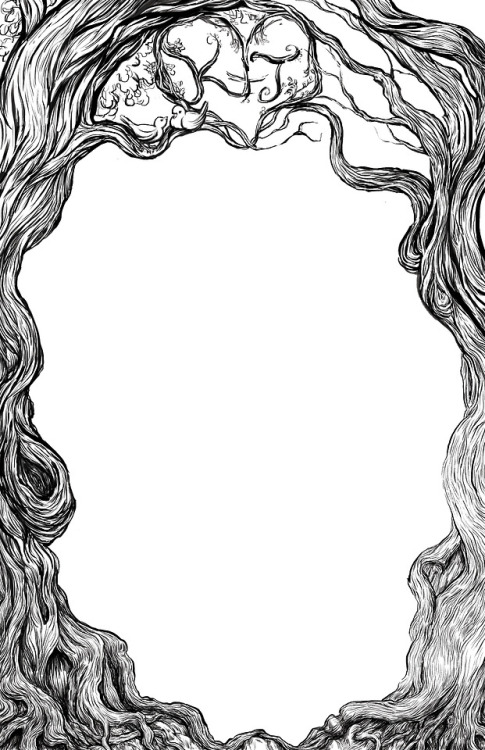 All done with my crazy-detailed tree drawing! I tried to make it look like ink, but this was all don