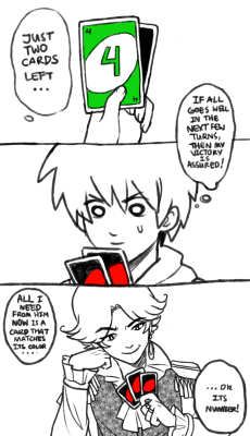 scribblecee:  Uno game intensifies [part 1 of ???] [comic 1]  [comic 2] part: 1   this lol XD