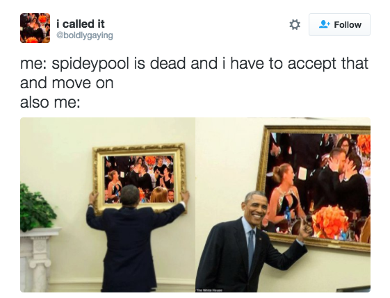refinery29:  Hollywood’s hottest couple is Spideypool but you’d only know it