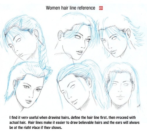slinkyputty:  Some hair and facial anatomy I’ve found. Various sources. 