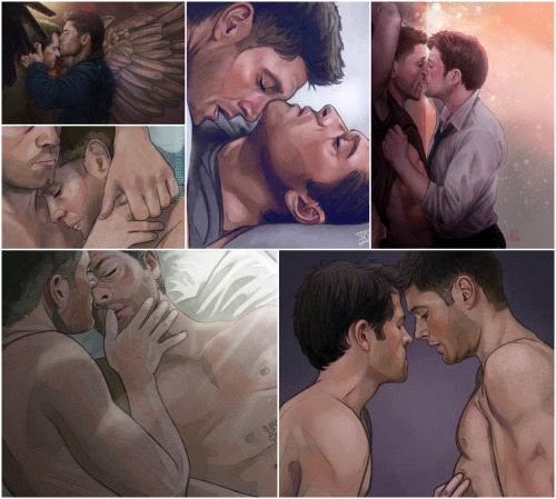 winchester-reload: So anyway, here’s a bunch of my destiel art for no reason. GODDAMN WHERE HAVE YOU