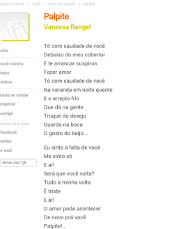 cmbsff:  E aí o amor pode acontecer de novo pra você. Palpite. 