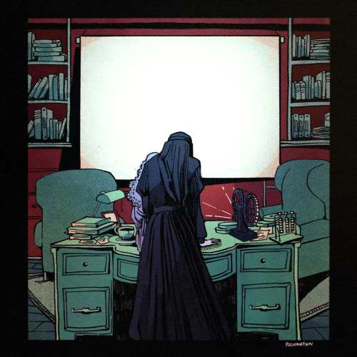 pachimation: maybe donna uses the movie projector in the study to watch old movies or family home vi