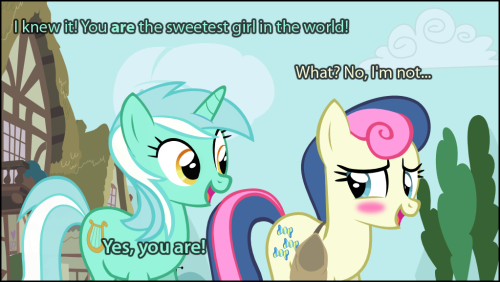 heartstringscomic:  Behold BonBon, the element of sweetness!(3/3)  Daww…. Blushy-Bon! :3