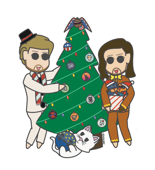 Christmas holiday goodness created for me by @djchika ✨ as a fill for @marveltrumpshate    Steve, Bu