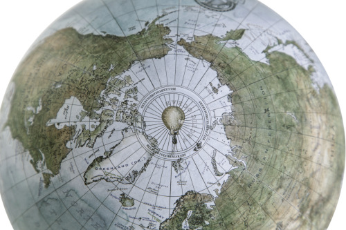 A recently completed globe with a few few illustrations. Colouring here is Gagarin and the globe is 