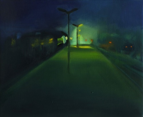 Marta Zamarska (Polish, b. 1987, Ustron, Poland) - 1: A Railway Nocturne V, 2014  2: A Railway Impre