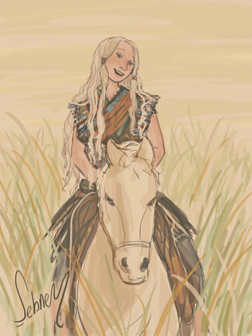 shebsart:Dany and Silver , requested by @ladyofdragonstoneshe deserves to be happy