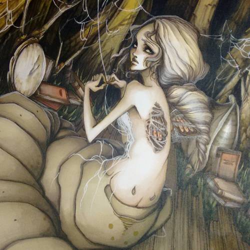 kmyechan: Metamorphosis, 2009 (I think? Blast from the past!) #artoftheday #illustration #markers