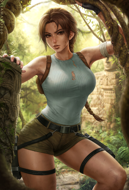 sciamano240:Lara Croft, third and last reward of the September Patreon pack.